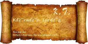 Kármán Teréz névjegykártya